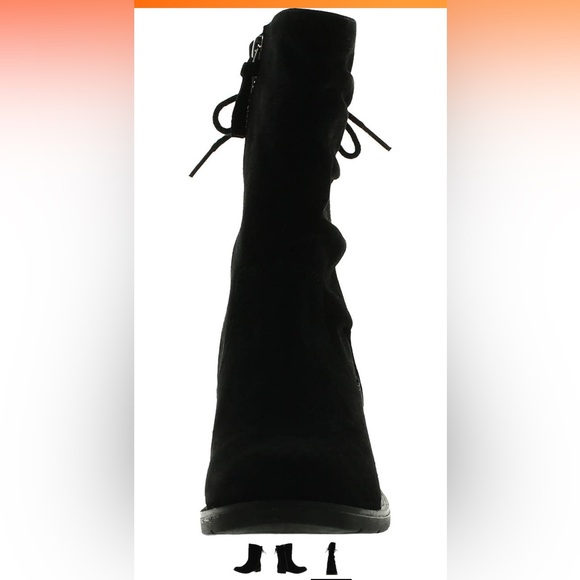 Sofft Boots- Sofft Sharnell Low- Lace up in back of boot- Black Suede- Size 11 - Picture 3 of 3